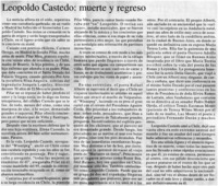 Leopoldo Castedo, muerte y regreso