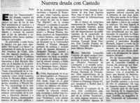 Nuestra deuda con Castedo