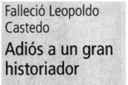 Adiós a un gran historiador