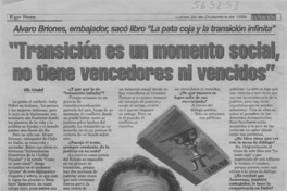"Transición es un momento social , no tiene vencedores ni vencidos"  [artículo] Willy Haltenhoff