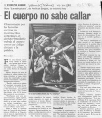 El cuerpo no sabe callar