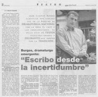 "Escribo desde la incertidumbre"