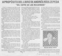 A propósito del libro de Andrés Ríos Zepeda  [artículo]