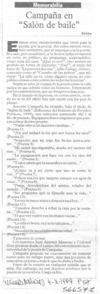 Campaña en "Salón de baile"