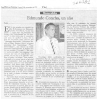 Edmundo Concha, un año