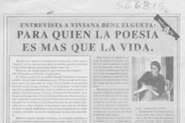 Para quien la poesía es más que la vida  [artículo]