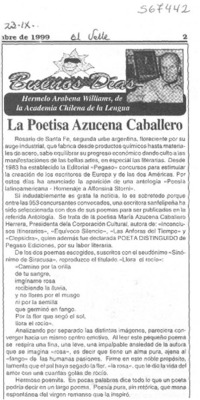 La poetisa Azucena Caballero