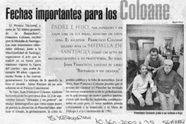 Fechas importantes para los Coloane  [artículo]