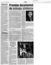 Premian documental de minga chilota  [artículo]