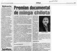 Premian documental de minga chilota  [artículo]