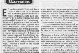 Naufragios  [artículo] María Teresa Parker de Bassi