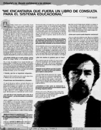 "Me encantaría que fuera un libro de consulta para el sistema educacional"  [artículo] Willy Haltenhoff