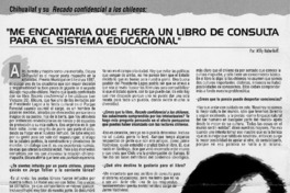 "Me encantaría que fuera un libro de consulta para el sistema educacional"  [artículo] Willy Haltenhoff