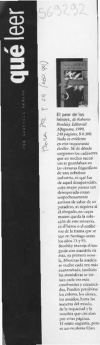 Qué leer  [artículo] Graciela Romero