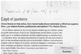 Cayó el puntero  [artículo] Matías Bravo