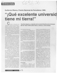 ¡Qué excelente universidad tiene mi tierra!  [artículo]