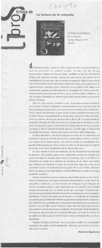 La tortura de la cobardía  [artículo] Patricia Espinosa