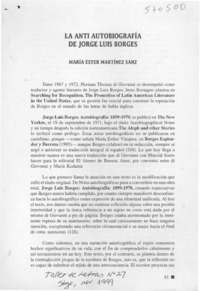 La anti autobiografía de Jorge Luis Borges