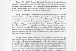 La anti autobiografía de Jorge Luis Borges