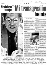 "Mi trasgresión fue mássentimental que sexual"  [artículo] Marcelo Cabello