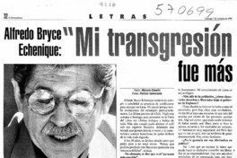 "Mi trasgresión fue mássentimental que sexual"  [artículo] Marcelo Cabello