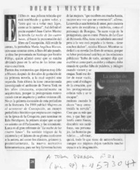 Dolor y misterio  [artículo]
