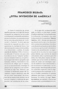 Francisco Bilbao: ¡Otra invención de América?