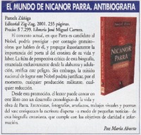 El mundo de Nicanor Parra, antibiografía