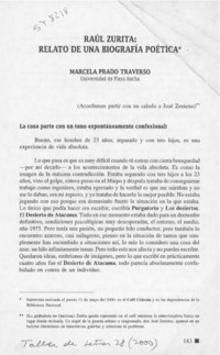 Raúl Zurita, relato de una biografía poética