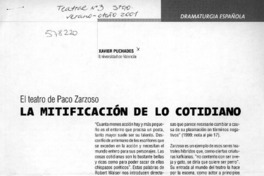 La mitificación de lo cotidiano  [artículo] Xavier Puchades
