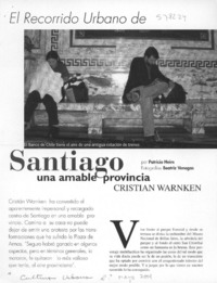 Santiago una amable provincia  [artículo] Patricio Heim