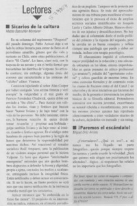 Sicarios de la cultura