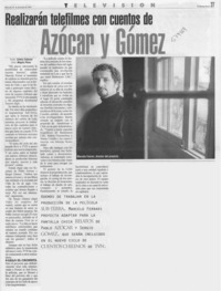 Realizarán telefilmes con cuentos de Azócar y Gómez
