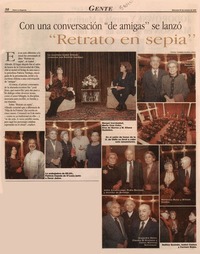 Con una conversación "de amigas" se lanzó "Retrato en sepia"