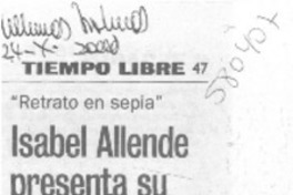 Isabel Allende presenta su nueva novela