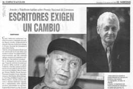 Escritores exigen un cambio