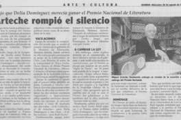 Arteche rompió el silencio