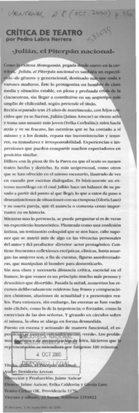 "Julián, el piterpan nacional"