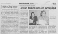 Letras femeninas en Arequipa