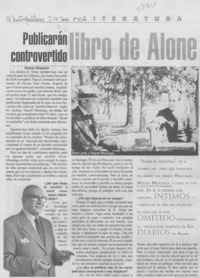 Publicarán controvertido libro de Alone