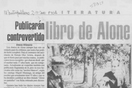 Publicarán controvertido libro de Alone