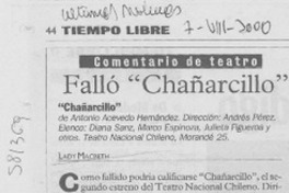 Falló "Chañarcillo"
