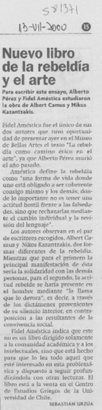 Nuevo libro de la rebeldía y el arte