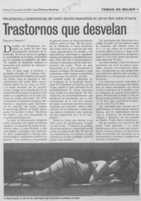 Trastornos que desvelan