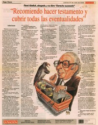 "Recomiendo hacer testamento y cubrir todas las eventualidades"