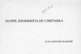 Alone, esgrimista de cimitarra