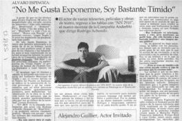 "No me gusta exponerme, soy bastante tímido"  [artículo]