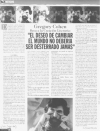 "El deseo de cambiar el mundo no debería ser desterrado jamás"