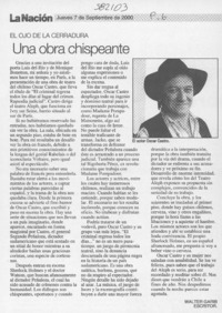 Una obra chispiante  [artículo] Walter Garib