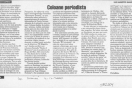 Coloane periodista  [artículo] Luis Alberto Mansilla